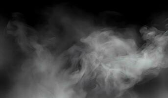 AI generated Abstract powder or smoke effect isolated on black background photo