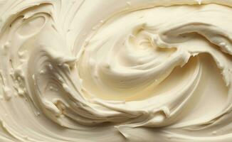 AI generated cream texture, yogurt texture, top view photo