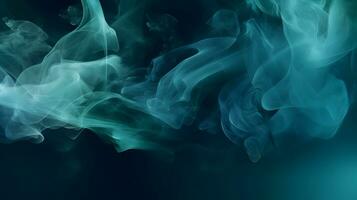 AI generated Fluffy Puffs of Smoke and Fog on Black Background photo