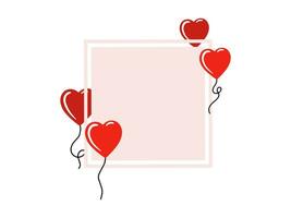 Valentines Day Frame Balloon Background vector