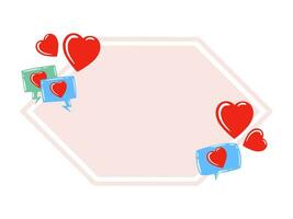 Heart Frame Background Valentine Day vector