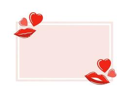 Valentine Heart Frame Background Illustration vector