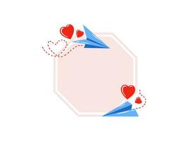 Heart Frame Background Valentine Day vector