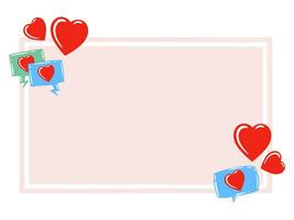 Valentine Frame Heart Background Illustration vector