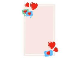 Heart Frame Background Valentine Day vector