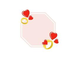 Frame Heart Background Valentines Day vector