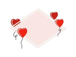 Valentines Day Frame Balloon Background vector