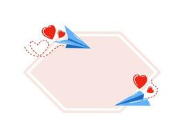 Love frame background for Valentine Day vector