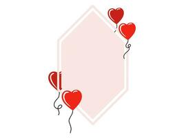 Valentines Day Frame Balloon Background vector