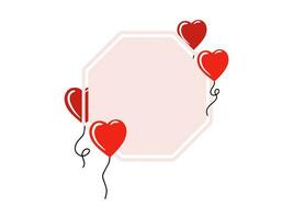 Valentines Day Frame Balloon Background vector