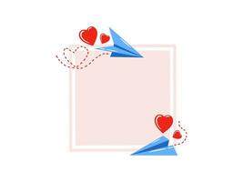 Valentine Heart Frame Background Illustration vector