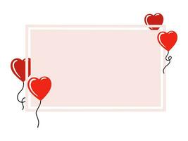 Valentines Day Frame Balloon Background vector