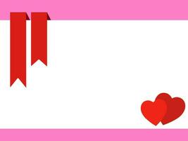 Valentines Day Frame Heart Background vector