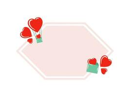 Valentine Heart Frame Background Illustration vector