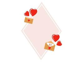 Valentines Day Frame Heart Background vector