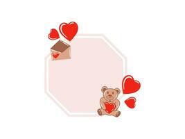 Valentines Day Frame Heart Background vector