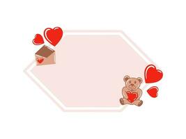 Valentines Day Frame Heart Background vector