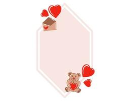 Valentines Day Frame Heart Background vector