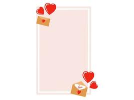 Valentine Heart Frame Background Illustration vector