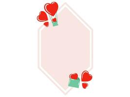 Valentines Day Frame Heart Background vector