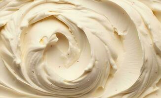 AI generated cream texture, yogurt texture, top view photo