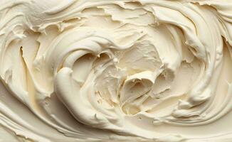 AI generated cream texture, yogurt texture, top view photo