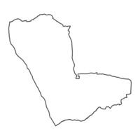 Kunene region map, administrative division of Namibia. Vector illustration.