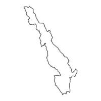 Kayin region map, administrative division of Myanmar. Vector illustration.