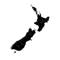 New Zealand map with administrative divisions. Vector illustration.