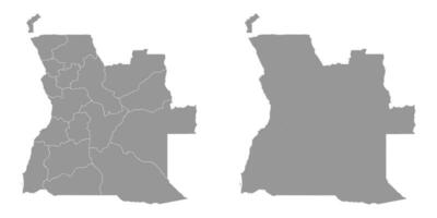 angola mapa con administrativo divisiones vector