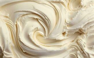 AI generated cream texture, yogurt texture, top view photo