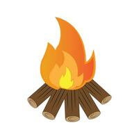 fire icon logo vector design template