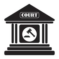 court icon logo vector design template