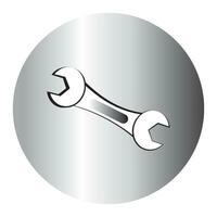 llave inglesa icono logo vector diseño modelo