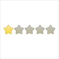 Rating one stars for best excellent services rating for satisfaction, for quality customer rating feedback concept vector