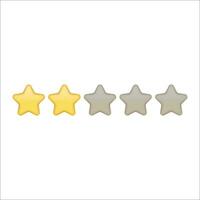 Rating two stars for best excellent services rating for satisfaction, for quality customer rating feedback concept vector