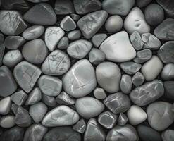 AI generated gray background, in the photo an old stone wall made of large stones