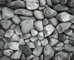 ai generado gris fondo, en el foto un antiguo Roca pared hecho de grande piedras