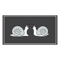 snail icon logo vector design template