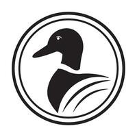 plantilla de diseño de vector de logotipo de icono de pato