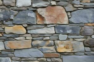 AI generated Stone surface texture. Grunge brick wall background. Background of old vintage brick wall photo