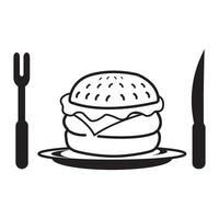 burgers icon logo vector design template