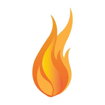 fire icon logo vector design template