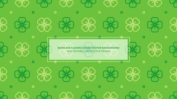 Lime Green Vector Background Design Decorated With A Seamless Pattern Of Simple Clover Leaves