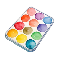 AI generated Watercolor Paint Set on transparent background PNG image