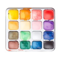 AI generated Watercolor Paint Set on transparent background PNG image