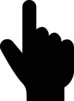 hand with index finger icon in flat style. isolated on Number 1 one sports fan foam hand with raising forefinger point note, click finger icon vector for apps website