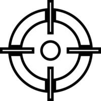 Target Icon in trendy line style isolated on Aim for design, logo Target and Goal icons. Symbol of a gun sight, purpose with a arrow in the middle. vector for apps web