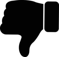 Thumbs down dislike icon in flat isolated on hate or dislike for social networks, for apps and websites. Bad choice sign. Voting. Disapproval Negative hand sign. Finger down vector