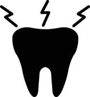 diente icono en plano estilo. aislado en humano diente silueta, dental clínica seguro tratamiento símbolo. dentista logotipo modelo vector para aplicaciones, web